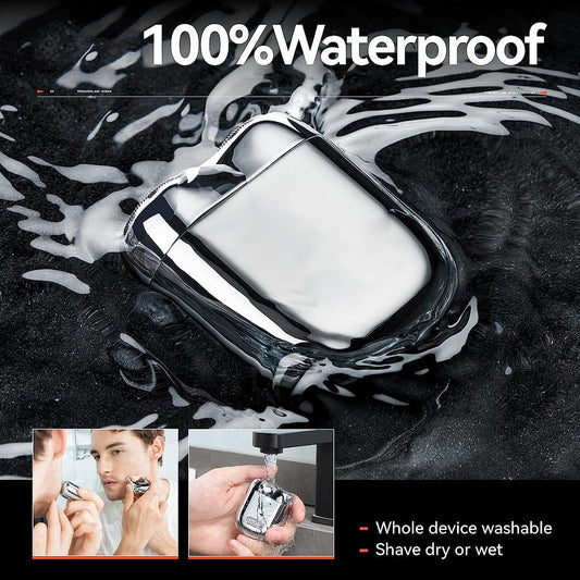 ✨HOT SALE✨Nieuw Upgrade Zakscheerapparaat USB Mini-Scheerapparaten voor Mannen Oplaadbaar Waterdicht Compact Elektrisch Scheerapparaat voor Thuis, Auto, Reizen