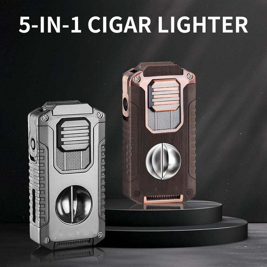 🎅🎁Kerstcadeaus 50% korting🎊5-in-1 navulbare sigarenaansteker met snijder