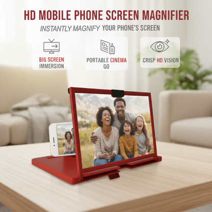 🥳2026 HOT SALE🥳💞50K+ VERKOCHT!💥👓❤️ Verlicht vermoeide ogen, maak het scherm “groter” | HD-telefoonvergrootglas voor eenvoudiger bekijken🎬✨