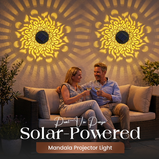 ☀️ Solar mandala lamp voor tuin & terras – 2-in-1 grondlamp & wandlamp – Decoratieve verlichting met vintage-effect – Roestvrij & duurzaam