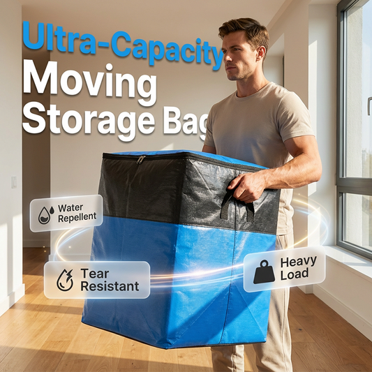 🧳 50.000+ verkocht! 📦 🔥 Opvouwbare opberg- en verhuiszak – Zwaar uitgevoerd PE, waterafstotend. Extra groot 180L, plat opvouwbaar. Verstevigde handvatten, perfect voor verhuizing of opslag op zolder. 🏠
