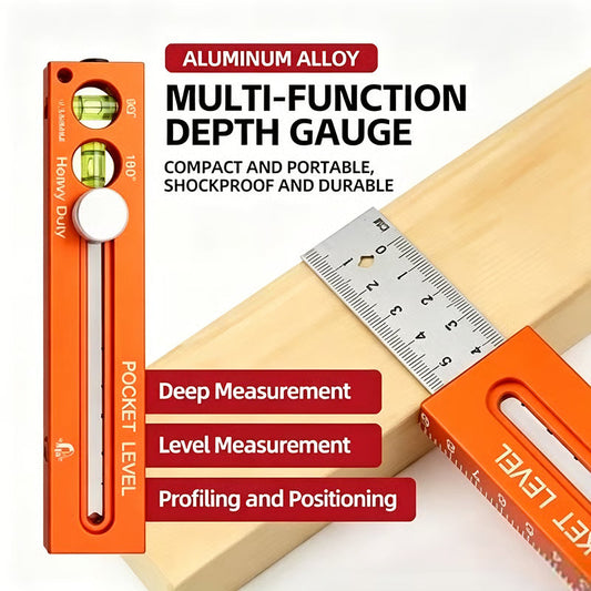 📏 Tweede Halve Prijs – Multifunctionele Liniaal met Waterpas | Nauwkeurig Meten, Perfect Uitlijnen & Efficiënt Werken 🔧✨