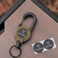🔑Uitschuifbare Carabiner Sleutelhanger – 65 cm stalen koord, 100.000 trekcycli. Lichtgewicht en stevig.