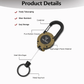 🔑Uitschuifbare Carabiner Sleutelhanger – 65 cm stalen koord, 100.000 trekcycli. Lichtgewicht en stevig.