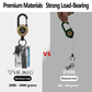 🔑Uitschuifbare Carabiner Sleutelhanger – 65 cm stalen koord, 100.000 trekcycli. Lichtgewicht en stevig.